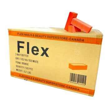 FLEX FULL SIZE 3 Way Buffer 80_100_ Grit WHITE ORANGE - BOX