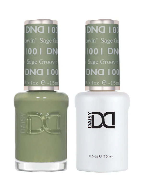DND Single Gel #1001 - Sage Groovin (creamy earthy green)