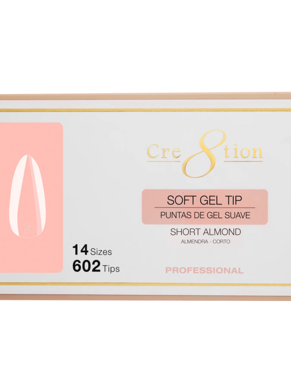 Cre8tion Soft Tips- SHORT ALMOND - 14 sizes, 602 pcs.