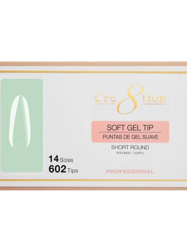Cre8tion Soft Tips- SHORT ROUND - 14 sizes, 602 pcs.