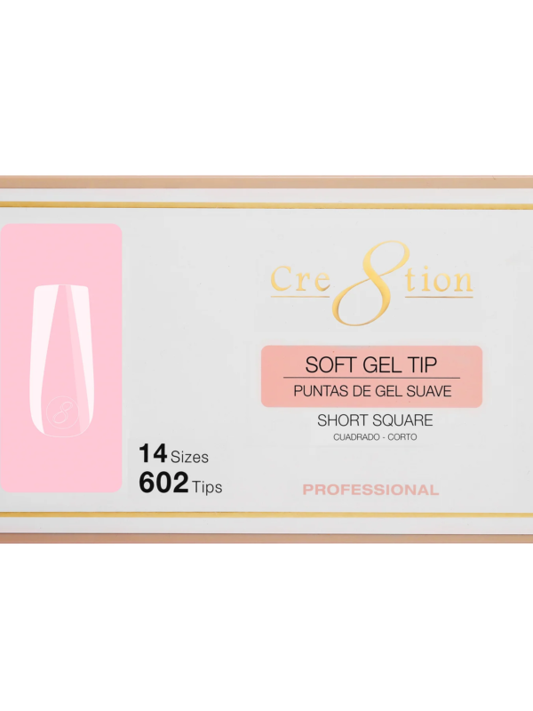 Cre8tion Soft Tips- SHORT SQUARE - 14 sizes, 602 pcs.