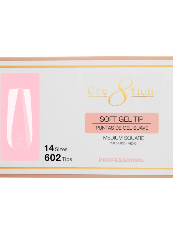Cre8tion Soft Tips- MEDIUM SQUARE - 14 sizes, 602 pcs.