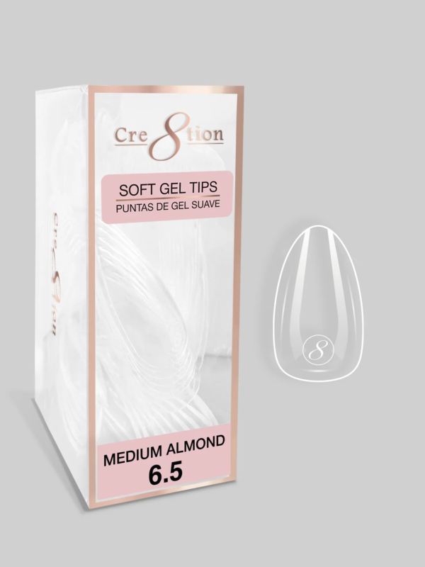 Cre8tion Soft Tips Refill- MEDIUM ALMOND 100 pcs. #6.5