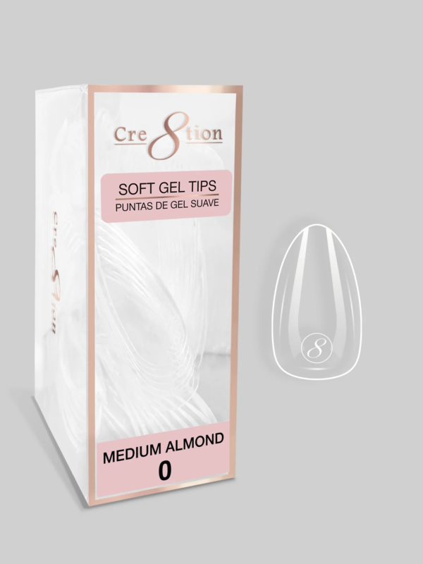 Cre8tion Soft Tips Refill- MEDIUM ALMOND 100 pcs. #0