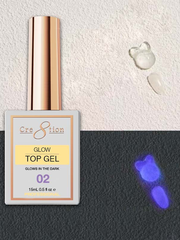 Cre8tion Gel - Glow In The Dark Top Coat 0.5oz #02