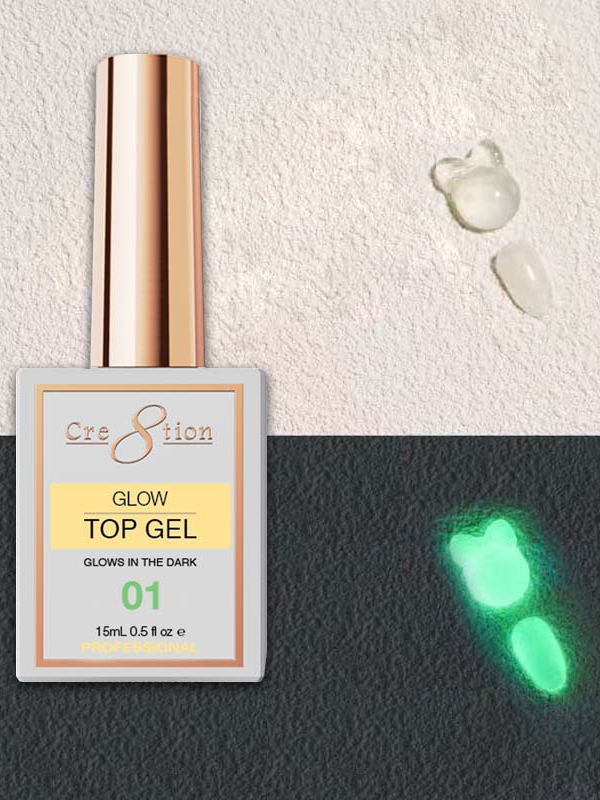 Cre8tion Gel - Glow In The Dark Top Coat 0.5oz #01