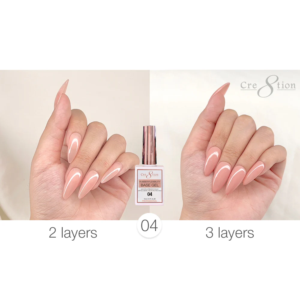 Cre8tion Gel Collection - Rubber/Flexibility Base Gel 0.5oz #04
