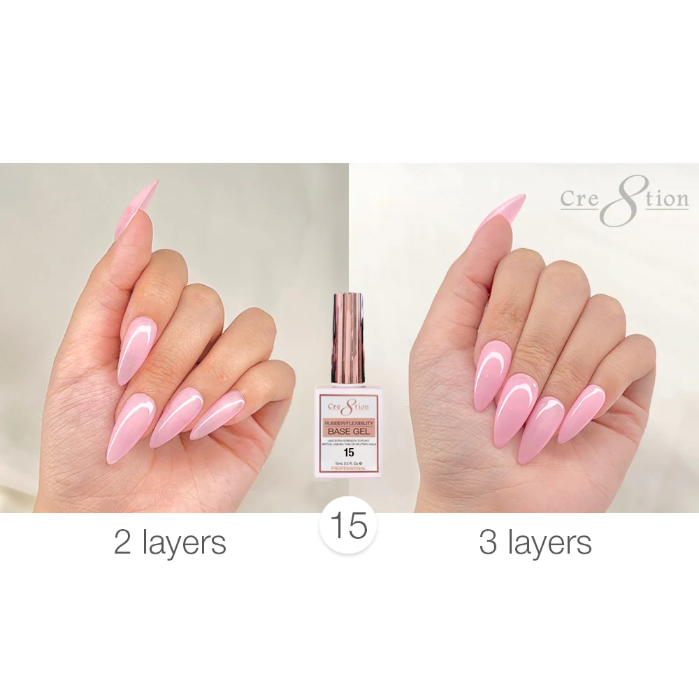 Cre8tion Gel Collection - Rubber/Flexibility Base Gel 0.5oz #15