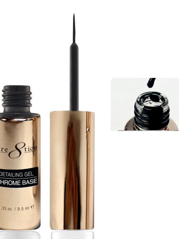 Cre8tion Gel - Detailing Gel Chrome Base - Black