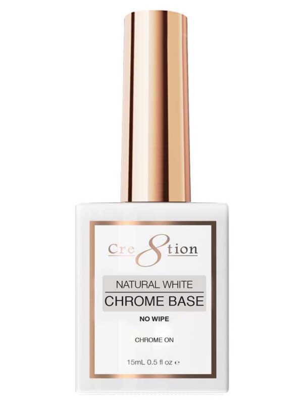 Cre8tion Gel - Natural White Chrome Base - No Wipe