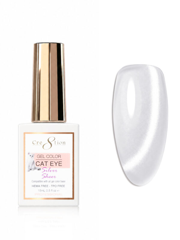 Cre8tion White Cat Eye (Sheer Silver) 0.5oz