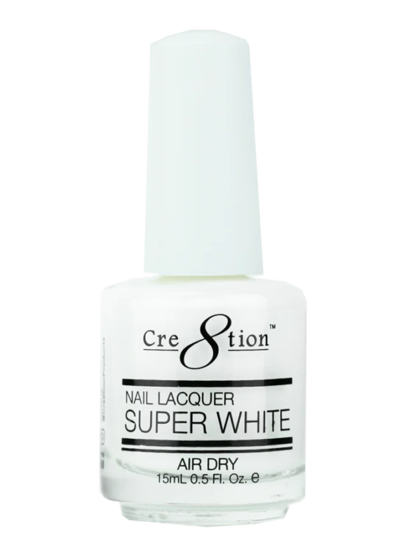 Cre8tion Nail Lacquer - Super White 0.5oz